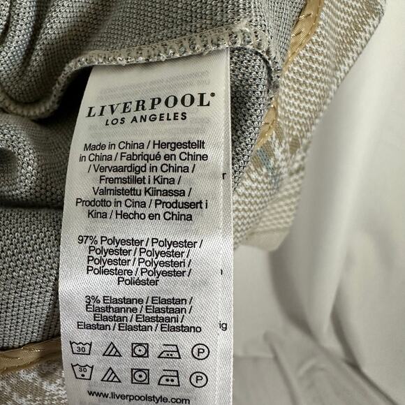 Liverpool LA Oatmeal Plaid Boyfriend Blazer Turquoise Shell 1X Academia Office - Picture 6 of 16